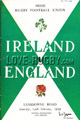 Ireland v England 1959 rugby  Programme