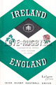 Ireland v England 1963 rugby  Programme