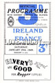 Ireland v France 1949 rugby  Programme