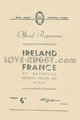 Ireland v France 1953 rugby  Programmes