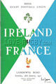 Ireland v France 1957 rugby  Programme