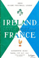 Ireland v France 1959 rugby  Programme