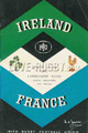 Ireland v France 1961 rugby  Programme