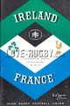 Ireland v France 1963 rugby  Programme