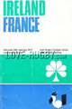 Ireland v France 1971 rugby  Programme