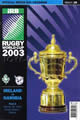 Ireland v Namibia 2003 rugby  Programmes