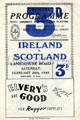 Ireland v Scotland 1948 rugby  Programme