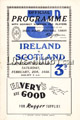 Ireland v Scotland rugby Programmes 1950