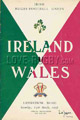 Ireland v Wales 1958 rugby  Programme