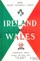 Ireland v Wales 1960 rugby  Programme