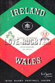 Ireland v Wales 1962 rugby  Programmes