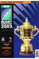 Italy v Canada 2003 rugby  Programmes