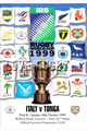 Italy v Tonga 1999 rugby  Programmes