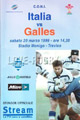 Italy v Wales 1999 rugby  Programme