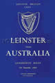 Leinster v Australia 1966 rugby  Programme