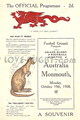 Monmouth Australia 1908 memorabilia