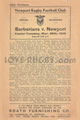 Newport v Barbarians 1948 rugby  Programme
