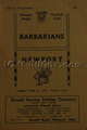 Newport v Barbarians 1956 rugby  Programme