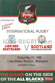 Northland v Scotland 1996 rugby  Programme