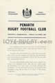 Penarth v Barbarians 1953 rugby  Programme