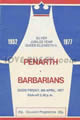 Penarth v Barbarians 1977 rugby  Programme