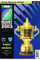 Samoa v Uruguay 2003 rugby  Programme