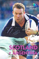 Scotland v Argentina 2001 rugby  Programme