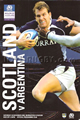 Scotland v Argentina 2009 rugby  Programmes