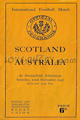 Scotland v Australia 1947 rugby  Programme