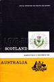 Scotland v Australia 1966 rugby  Programme