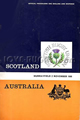 Scotland v Australia 1968 rugby  Programme