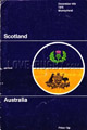 Scotland v Australia 1975 rugby  Programme