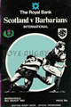Scotland v Barbarians 1983 rugby  Programme