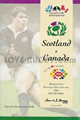 Scotland v Canada 1995 rugby  Programme