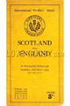 Scotland v England 1939 rugby  Programme