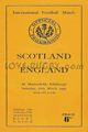 Scotland v England 1950 rugby  Programme