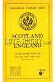 Scotland v England 1952 rugby  Programme