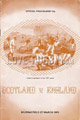 Scotland v England 1971 rugby  Programme