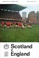 Scotland v England 1972 rugby  Programme