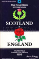 Scotland v England 1986 rugby  Programme