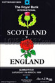 Scotland v England 1990 rugby  Programmes