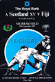 Scotland v Fiji 1982 rugby  Programme