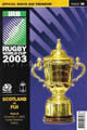Scotland v Fiji 2003 rugby  Programme