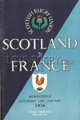 Scotland v France 1956 rugby  Programme