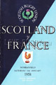 Scotland v France 1958 rugby  Programmes