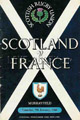 Scotland v France 1960 rugby  Programme