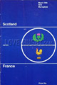 Scotland v France 1974 rugby  Programmes