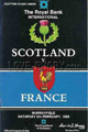 Scotland v France 1988 rugby  Programme