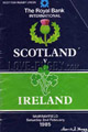 Scotland v Ireland 1985 rugby  Programme