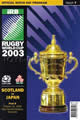 Scotland v Japan 2003 rugby  Programmes